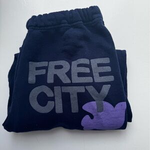 Navy Free City Sweats